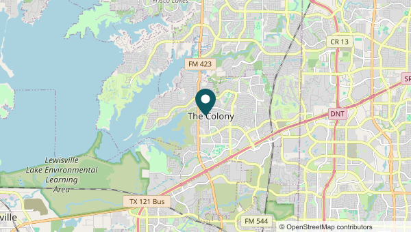 Map of The Colony, The Colony service area